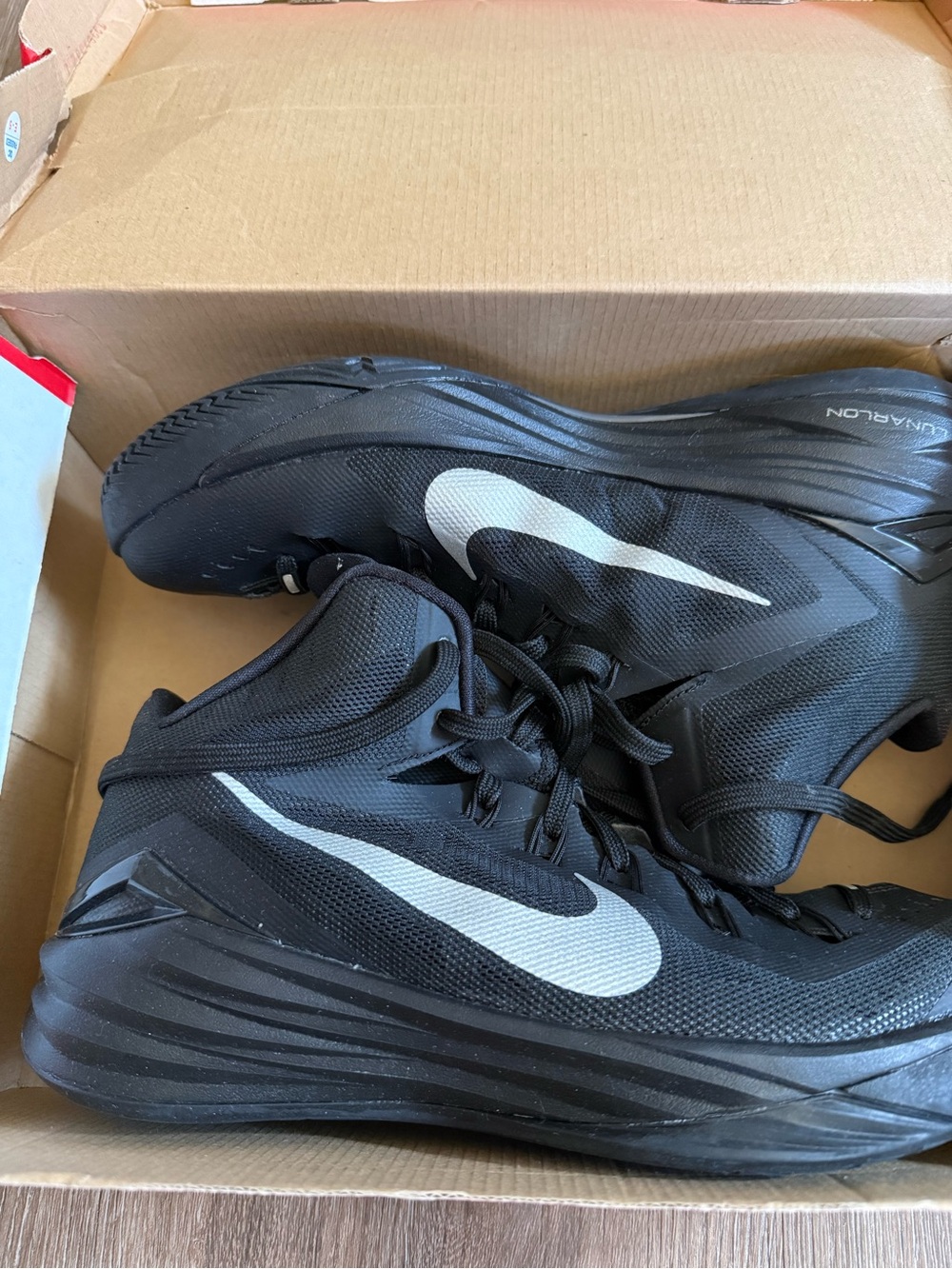 Nike Black High-Top Basketball Shoes with White Swoosh